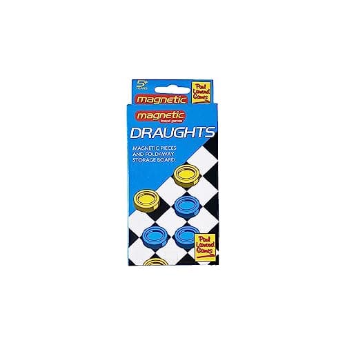 Paul Lamond Games Magnetic Travel Draughts Game,Black
