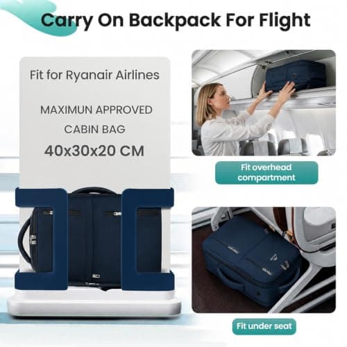 MATEIN for New Ryanair Cabin Bags 40x30x20, Travel Backpack Cabin Size — view 4