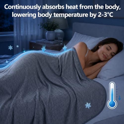 Summer Cooling Blanket for Hot Sleepers, Night Sweats Breathable, 150x200cm — view 5