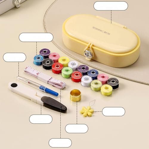 Travel Sewing Kit Portable Storage Box with Sewing Accessories — view 3