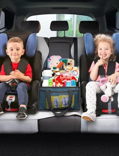 YOHOOLYO Car Seat Organiser with 4 Compartments, 4 Cup Holders — view 2