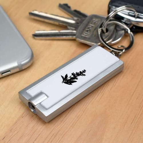 Azeeda 'Lavender Flowers' LED Keyring Torch (KT00054821) — view 2