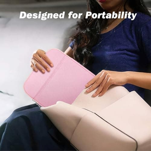 Dadanism 8-9 Inch Tablet Sleeve Padded Carrying Case, Flowers Pink — view 6