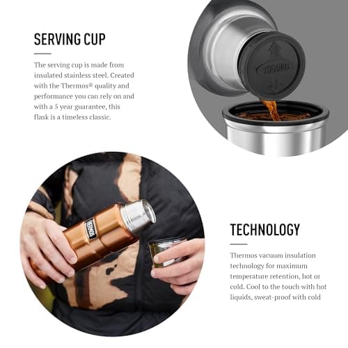 Thermos Stainless King Gun Metal Drinks Flask (470ml) 18h Hot | 24h Cold — view 4