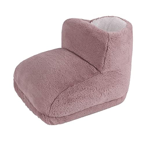 Cozy USB Rechargeable Electric Heated Foot Warmers Winter Home Office Thick Plush Foot Heater Thermal Heating Pad Cushion Heat Therapy Feet Warmer Boots Footwear… — view 3