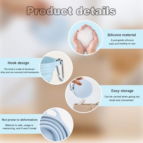 FEIHS 4 Pcs Silicone Foldable Cup,for Outdoor Activities — view 3