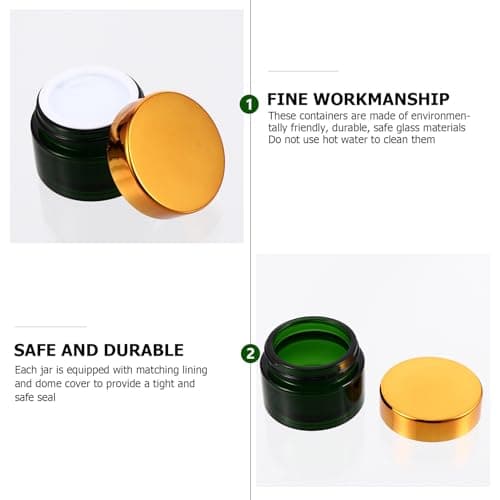 12pcs Refillable Glass Cosmetic Cream Jar 30g — view 3