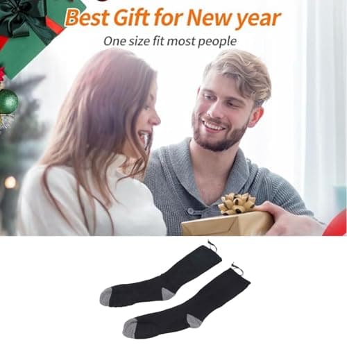 Battery Operated Heated Socks for Winter Travel, Skiing, Hiking, One Size — view 6