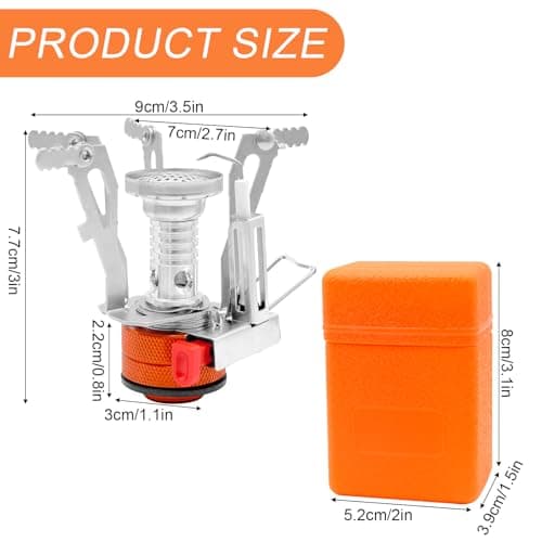 Camping Gas Stove, Portable Windproof Backpacking Stove Cooking Stoves 3000W Camping Stoves with Carry Box for Outdoor Cooking Hiking Travelling Fishing Picnic Trekking — view 2