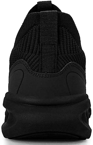Giniros Mens Trainers Mesh Lightweight Sport Casual Gym All Black 9 — view 4