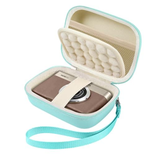 Leayjeen Digital Camera Case, Compatible with IXNAIQY/Kodak PIXPRO FZ45/FZ55/Taichaeu/EJXHKNF, EVA Hard Carrying Bag with Inner Pocket (Case Only) Green