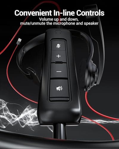 NUBWO HW02 USB Headset with Microphone Noise Cancelling & in-line Control — view 6