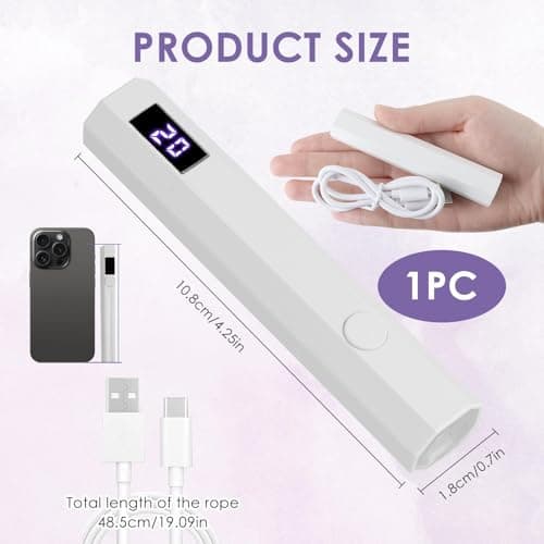 Mini UV Lamps for Gel Nails with LED Screen Handheld Small Nail Lamps Led — view 2