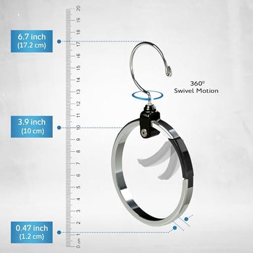Multipurpose Closet Hanger - 2-Pack | Multi Hangers Saving Space for Clothes Hangers | Metal Hangers for Belts, Bags, Ties, Baseball Caps, Scarves, Jewelry | Heavy Duty Hanging Wardrobe Organiser — view 4