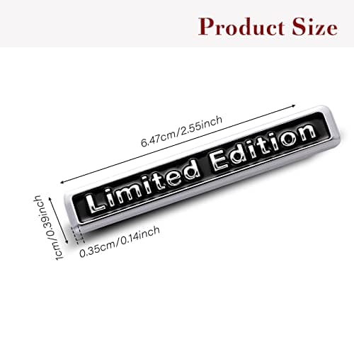 Grevosea 3D Car Limited Edition Logo Stickers Silver Metal Car Stickers Emblem Badge Car for Auto Moto Motorcycle Windows Door PC Tablet Laptop Accessories Tuning Gift — view 2