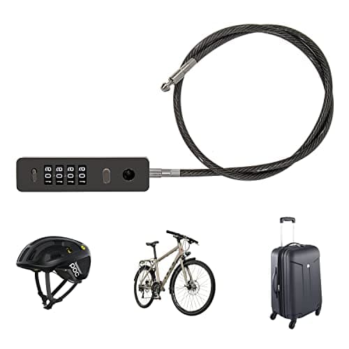 Zolunu Combination Lock Cable Security Steel Cable Luggage Lock Weatherproof with Resettable Code, Braided Steel Coated Anti-Theft Cable Lock — view 5