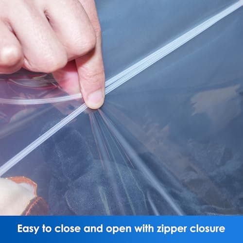 HygiCare Reclosable Storage Bags, 20 Gallon, 12 Count, 3mil Thick, Heavy Duty, Easy to Use with Carry Handle, Reusable, 24""x32", Perfect for Bedding, Clothes, Travel and Moving — view 2