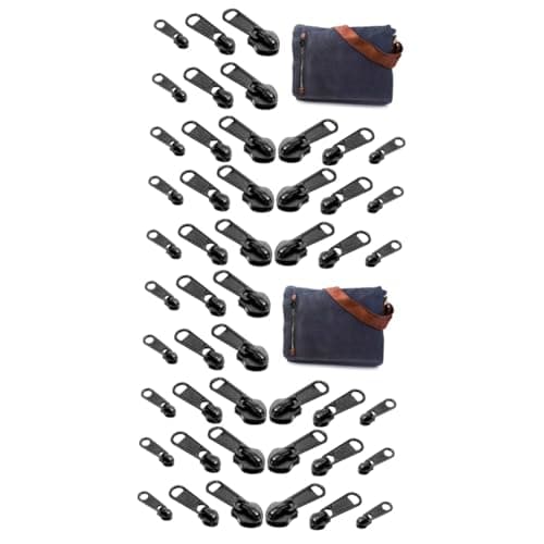 DIYEAH 36pcs Zipper Slider Replacement Kit Metal Detachable Sliders for Coats Bags Suitcases Zipper Repair Kit Quick Release Pull