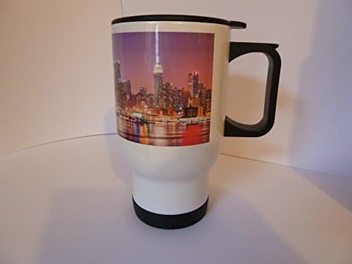 CiderPressMugs Personalised Travel Mug - Custom Printed with Your Design (White) - Metal - 15oz Capacity — view 3