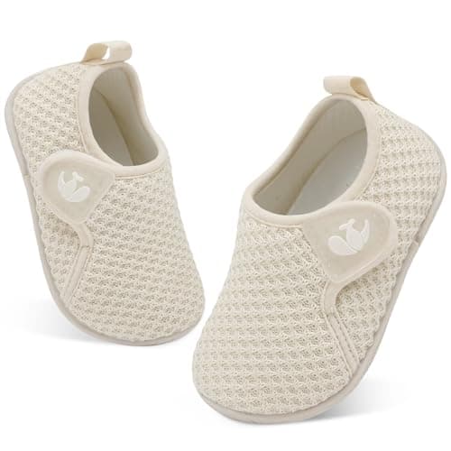 JOINFREE Baby Trainers Boys Girls Lightweight Walking Shoes Beige — view 5
