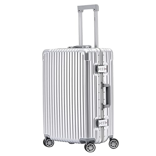 Flight Knight Premium Travel Suitcase - 8 Spinner Wheels - Built-in TSA Combination Lock Lightweight ABS Hard Shell Carry on Check in Luggage with Highly Durable - Approved for Over 34 Airlines