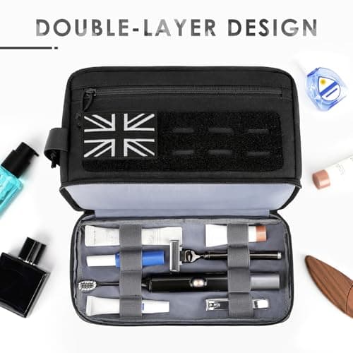 ETRONIK Tactical Toiletry Bag Men, Travel Wash Bag with Double Compartment — view 2