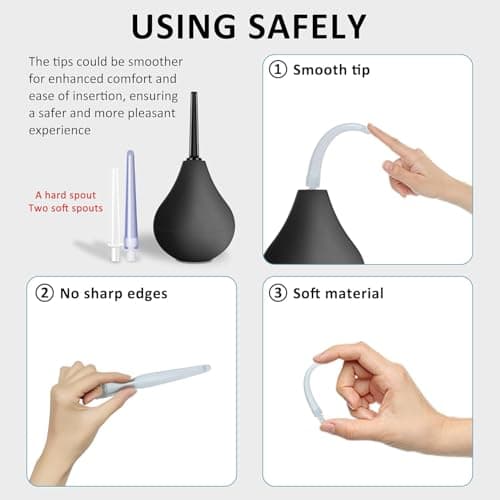 Anal Douche Enema Kit - 224ml Enema Bulb with 3 Replaceable Nozzles — view 3