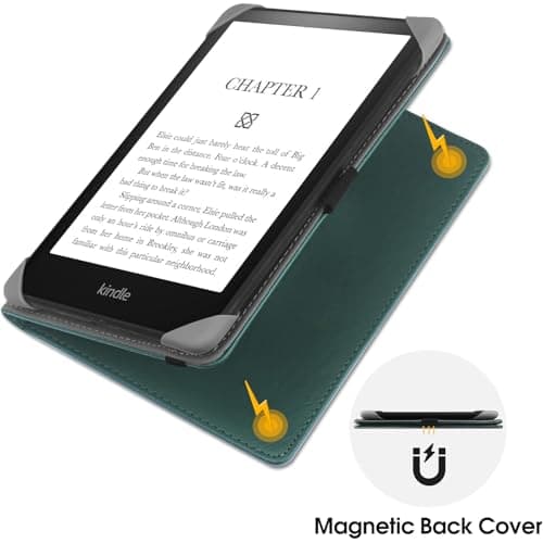 HGWALP Universal Stand Case for 6/6.8/7 inch paperwhite,Premium PU Leather Stand Cover with Handstrap Compatible with All 6" 6.8" 7" Kindle Paperwhite/Colorsoft/Kobo/Pocketook/Sony eReaders-Mint — view 4