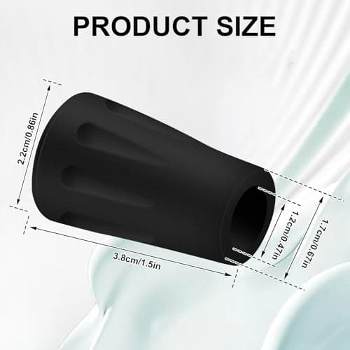 4Pcs Walking Stick Tip Trekking Pole Tips Replacement Protectors Rubber Tip — view 2