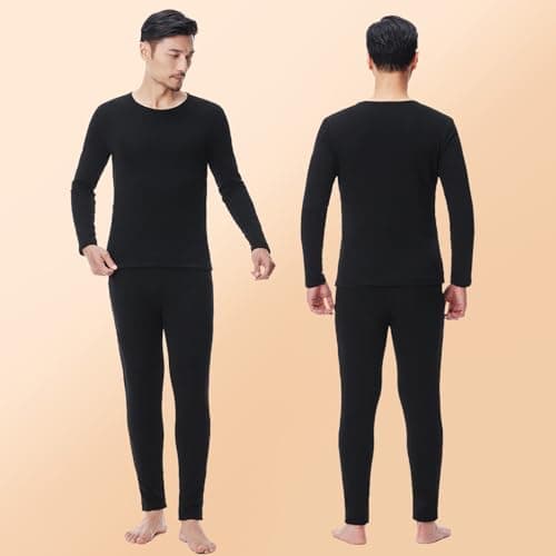 TOVCHEI Heated Thermal Underwear for Men 40 Heating Zones APP Control Electric Heated Base Layer Top & Bottom,Black,S — view 6