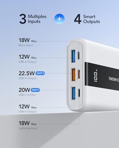 VRURC Power Bank 20000mAh Portable Charge Fast Charging USB C — view 4