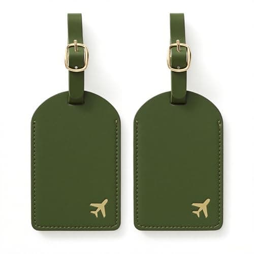 toTravelGear Luggage Tags for Suitcases, PU Leather Travel Tags for Luggage