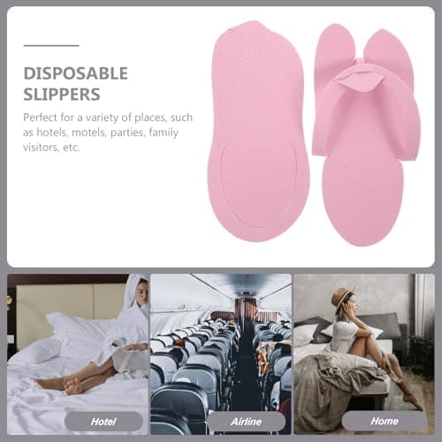 VICASKY 12 Pairs Disposable Eva Foam Pedicure Slippers for Salon Use — view 4