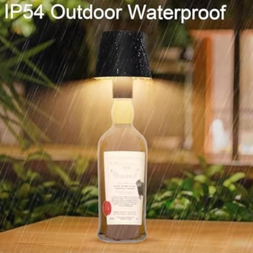 JORCEDI Wireless Bottle Lamp - Rechargeable Bottle Lights USB Rechargeable Bottle Lamp Kit, LED Bottle Lamp Wine Bottle Lamp Touch Dimmable Lamp for Bottle (2pcs Rose Gold,3 Color) — view 4