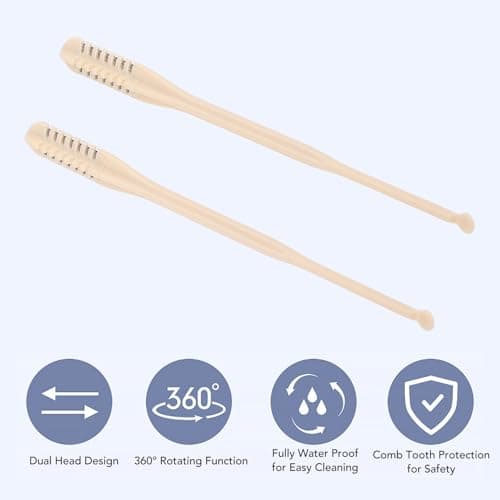 ZJchao 2 in 1 Nose Hair Trimmer & Ear Spoon, 5 Pack Manual Grooming Tool with 360 Degree Rotary Heads, Safe Portable for Men Women, Travel Personal Care Kit (10 PCS) — view 5