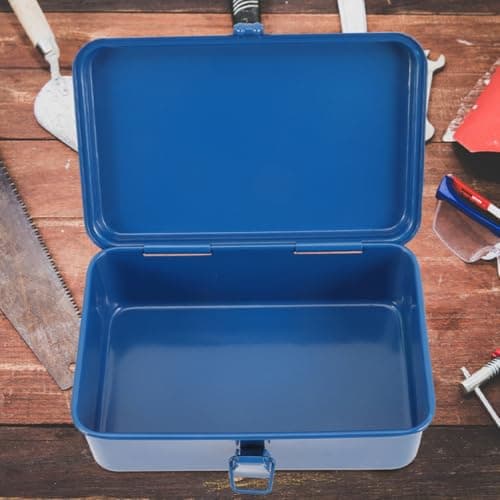 2pcs Mini Metal Tool Box Storage System, Portable Iron Box with Handle — view 6