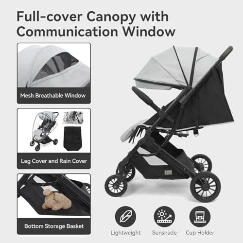 SOLIDEE Baby Stroller Pushchair, Compact Travel Pram with Adjustable Seat — view 5
