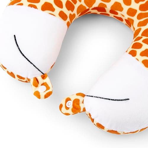 Mousehouse Gifts - Orange Giraffe Memory Foam Travel Pillow, Plush Neck Support for Kids and Adults — view 3