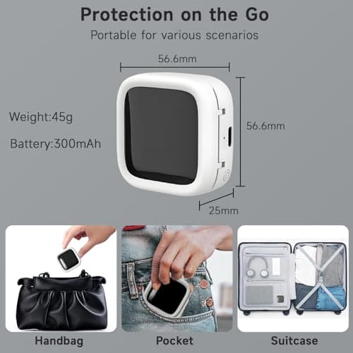 QUMOX Ultra Mini Toothbrush Sanitizer with UV-C Sterilization & 65°C Drying, Portable Travel Toothbrush Holder, Magnetic Wall Mount, Type-C Rechargeable, Fits Most Brush Heads – Smart Auto Mode — view 5