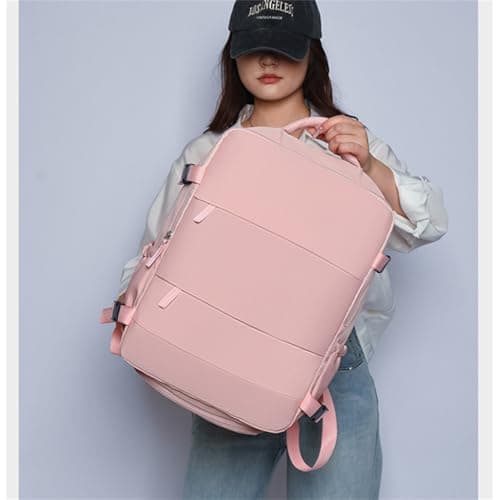 Treer Ryanair Cabin Bags 40x30x20 Underseat Travel Backpack Cabin Bag Carry on Waterproof Hand Luggage for Airplanes, Multiple Pockets Comfort Rucksack for Men, Women (Pink) — view 2