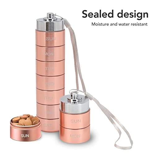 Generic Aluminum Alloy Organizer Stylish Rose Gold Travel Friendly Tablet Case Aluminum Alloy 6.1 X 1.5 X .5in — view 4
