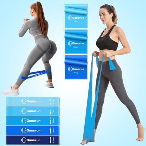 Goocrun Pilates Ring Set Exercise Equipment, with Exercise Resistance Bands Set, Pilates Ball, Sliding Disks. Portable Home Gym - with Fitness Guide Poster (Black) — view 5