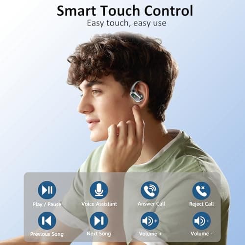Wireless Earbuds, 50H Ear Buds Bluetooth 5.4 Earphones Sport HiFi Stereo — view 2