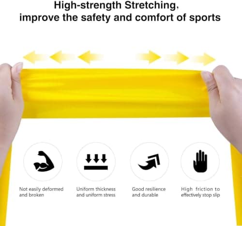 Resistance Bands, Exercise Band with 3 Resistance Levels,1.5M/4.9ft Skin-Friendly Long Resistance Bands Set Men Women, Workout Band Ideal for Pilates, Strength Training, Yoga, Gym, Fitness — view 4