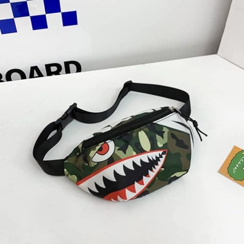Dzxin Fanny Pack,Kids Bum Bag Bumbag Cartoon Hipsack Belt Bag Waist Bag Fanny Pack Fabric Nylon Money BeltCrossbody Chest Bag for Children Grils Boys Running Hiking Travel Sports (Camouflage) — view 3