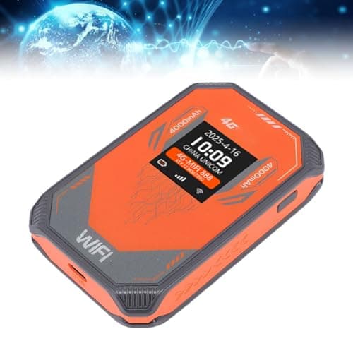 Jiawu Compact 4G Portable WiFi Router with LCD Screen and Anti Theft Security for Camping Travel Supporting 8 Simultaneous Connections — view 3