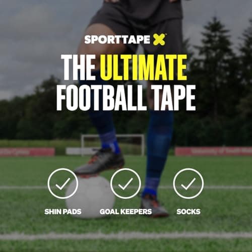 SPORTTAPE Football Sock Tape - 2 Rolls, 5cm x 4.5m, Navy - Self-Adhesive — view 4