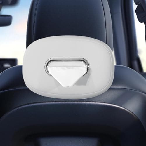 LeeQinersw Car Tissue Holder Silicone Universal Napkin Organizer Travel Accessories Premium Backseat Tissue Box Hanging Napkin Case, White — view 4
