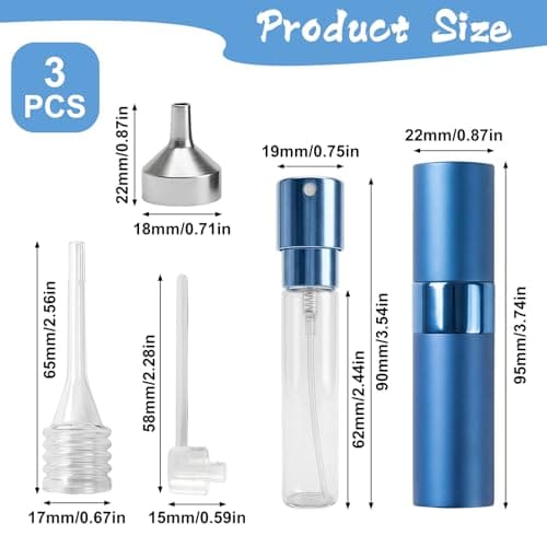 3PCS 8ML Travel Perfume Atomizer Refillable, Mini Fragrance Spray Bottle — view 2