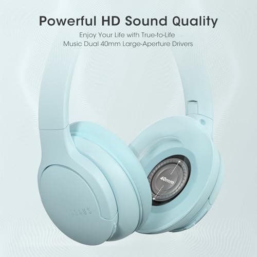 DOQAUS Bluetooth Headphones Over Ear, Headphones Wireless with 90H Playtime — view 4